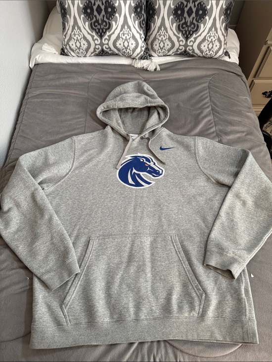 Nike Other - Nike Gray Hoodie with Blue Denver Broncos Logo Sz XL